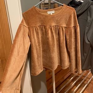 Ribbed Wide Sleeve Blouse